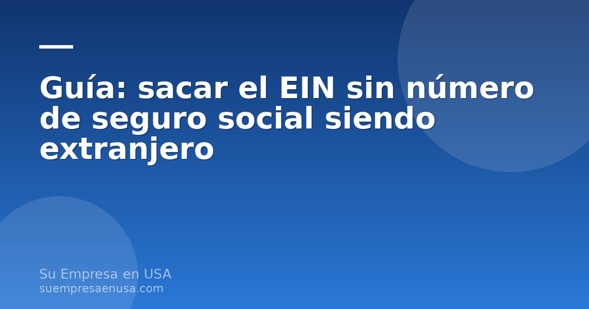 Persona extranjera completando el formulario SS-4 en su computadora para sacar el EIN sin número de seguro social